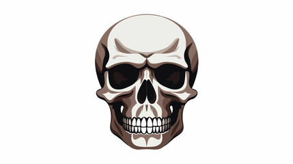 Skull flat vector isolated on white background