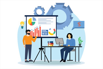 Business Strategy Flat Illustration Design