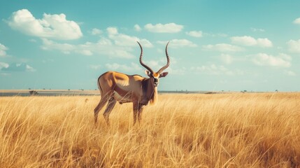 Huge male Eland Antelope in the Maasai Mara National Park, Kenya