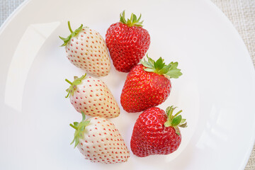 赤と白のイチゴ 美容にいい食材