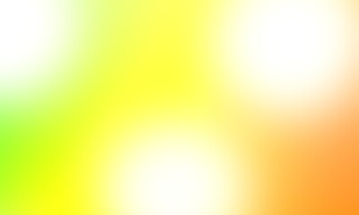 Abstract blurred background image of green, yellow, orange colors gradient used as an illustration. Designing posters or advertisements.