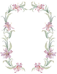 Watercolor floral frames