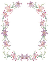 Obraz na płótnie Canvas Watercolor floral frames