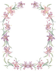 Watercolor floral frames