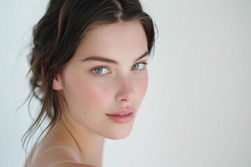 Naklejka premium Beautiful Woman in Natural Beauty Portrait