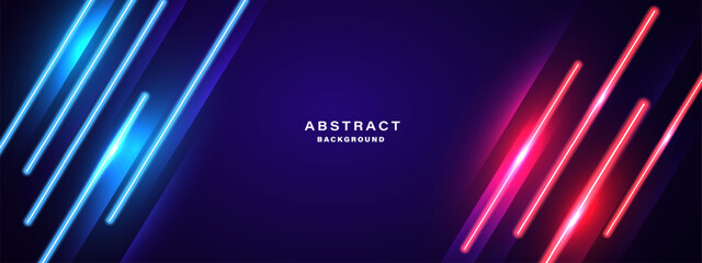 Abstract glowing neon lights background vector.	
