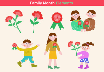 Parents' Day and happy family