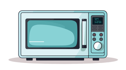 Vector illustration of a microwave oven flat vector