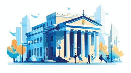 Vector illustration of the bank. flat vector 