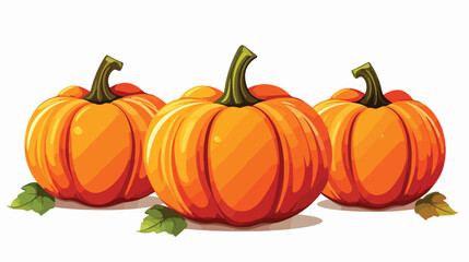 Vector illustration with pumpkins on a isolated background