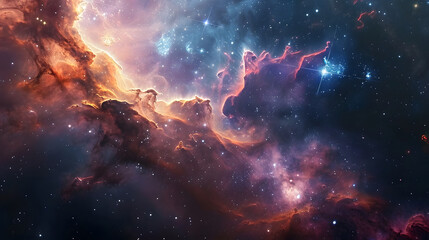 Stellar Nebula and Cosmic Dust in Space - obrazy, fototapety, plakaty