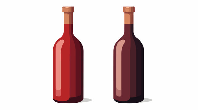 Wine bottle icon image over white background vector