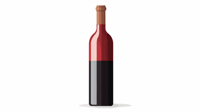 Wine bottle icon image over white background vector