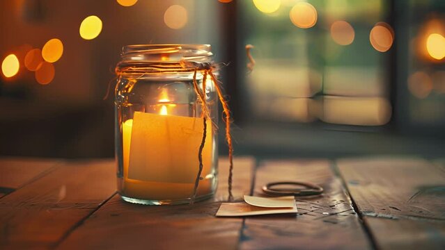 A jar filled with e love notes and meaningful quotes perfect for couples to pull out and read to each other throughout the night.