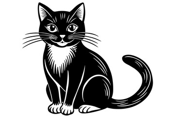 Whiskers silhouette  vector illustration