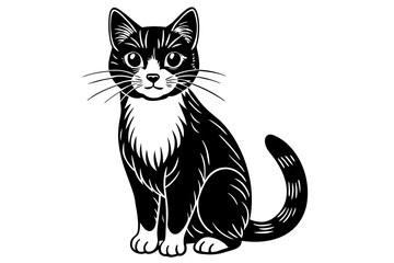 Whiskers silhouette  vector illustration
