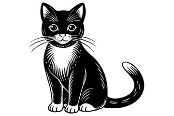 Whiskers silhouette  vector illustration