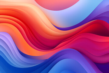 Vivid abstract waves in abstraction style with gradient colors