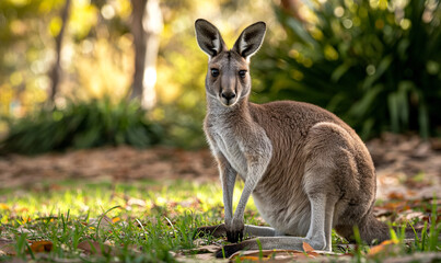 Naklejka na ściany i meble Kangaroo Animal Wildlife Concept