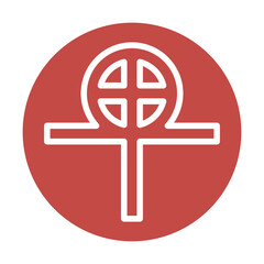 Gnosticism black icon. Religion isolated element.