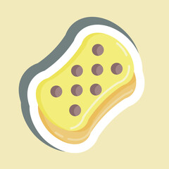 Sticker Sponge. suitable for Kids symbol. simple design editable. design template vector. simple illustration