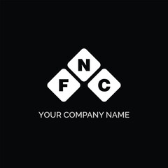 FNC letter logo design on white background. FNC logo. FNC creative initials letter Monogram logo icon concept. FNC letter design