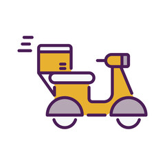 Delivery Bike icon editable stock vector illustration