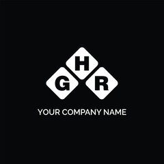 GHR letter logo design on white background. GHR logo. GHR creative initials letter Monogram logo icon concept. GHR letter design