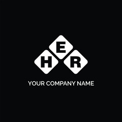 HER letter logo design on white background. HER logo. HER creative initials letter Monogram logo icon concept. HER letter design