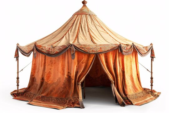 Exotic tent on a blank background.
