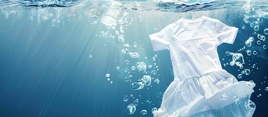 white clothes underwater