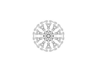 diamond necklace isolated on white background