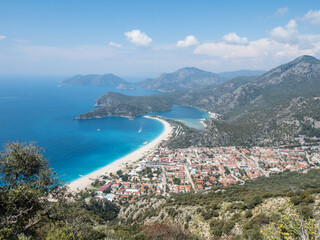 Beautiful Ölüdeniz and Belcekiz beach, seen from the Lycian Way, Fethiye, Turkey