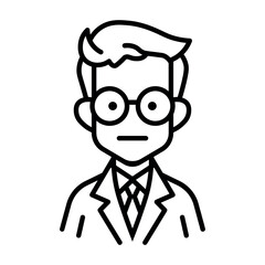 black vector doctor icon on white background