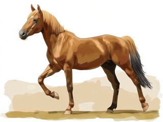 Obraz premium horse equine beautiful white and clean background