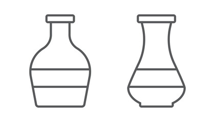 Amphora vase icon design, isolated on white background, vector illustration