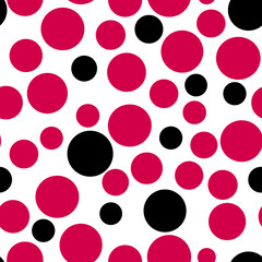 Seamless polka dot black blue pattern - 763826050