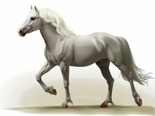 Obraz na płótnie Canvas horse equine beautiful white and clean background