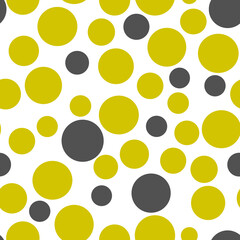Seamless polka dot black blue pattern - 763826067