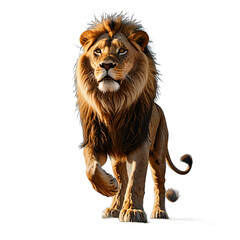 lion isolated transparent background PNG. ai generated