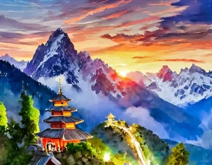 Photo sur Plexiglas Everest mount everest country