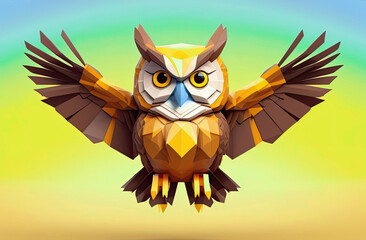 polygonal owl style
