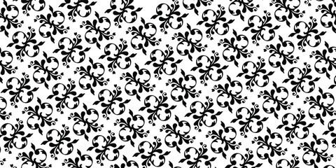 Vector plant ornament seamless pattern background