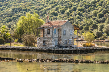 Fototapeta na wymiar Old stone house on the Lycian Way, Aperlai, Turkey