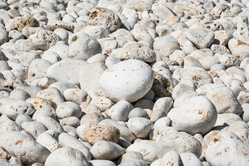 White rocks at the pristine Cakil Beach on the Lycian Way, Demre, Turkey