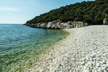 Beautiful pristine Cakil Beach on the Lycian Way, Demre, Turkey
