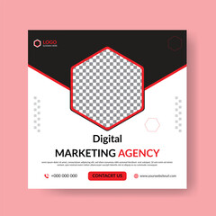 Digital marketing modern social media post banner template.