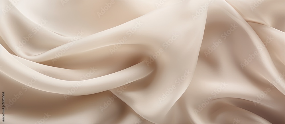 Aufkleber capturing a detailed view of a white cloth displaying an abundance of intricate folds
