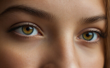 Fototapeta premium Girl's eyes close up brown