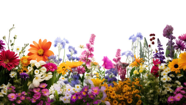Nature background flower garden flowers PNG. with a transparent background